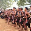 Múa cồng chiêng tại Liên hoan Văn hóa cồng chiêng Ia Grai 2023 tại tỉnh Gia Lai. (Ảnh: Quang Thái/TTXVN)