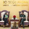 Đại tướng Phan Văn Giang tiếp bà Carmen Cano DeLasala, Đại sứ Đặc mệnh toàn quyền Vương quốc Tây Ban Nha tại Việt Nam. (Ảnh: Hồng Pha/TTXVN phát)