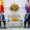 Chủ tịch Quốc hội Trần Thanh Mẫn hội kiến Thủ tướng Vương quốc Campuchia Samdech Hun Manet. (Ảnh: Doãn Tấn/TTXVN)