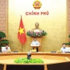 Thủ tướng Phạm Minh Chính chủ trì Phiên họp Chính phủ chuyên đề pháp luật. (Ảnh: Dương Giang/TTXVN)