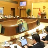Chủ tịch Quốc hội Vương Đình Huệ phát biểu khai mạc Phiên họp thứ 32 của Ủy ban Thường vụ Quốc hội. (Ảnh: Nhan Sáng/TTXVN)