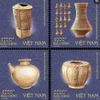 Bộ tem "Bảo vật quốc gia (bộ 3): Đồ gốm", là bộ thứ ba trong chuỗi tem chủ đề Bảo vật Quốc gia Việt Nam. (Ảnh: Ban Tem bưu chính - Vietnam Post)
