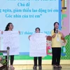 Các trẻ em có hoàn cảnh đặc biệt khó khăn tham gia diễn đàn lắng nghe tiếng nói trẻ em với chủ đề “Phòng ngừa, giảm thiểu lao động trẻ em” tại Hội trại. (Ảnh: Thanh Vũ/ TTXVN)