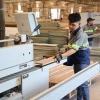 Công nhân Công ty ILA (Long An) sản xuất đồ gỗ cho đơn hàng xuất khẩu. (Ảnh: Minh Hưng/TTXVN)