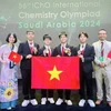 Đoàn học sinh Việt Nam và các thầy, cô dẫn đoàn tham gia kỳ thi Olympic Hóa học quốc tế. (Nguồn: Bộ Giáo dục và Đào tạo)
