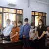Các bị cáo tại phiên tòa. (Ảnh: Đinh Văn Nhiều/TTXVN)
