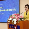 Bí thư Đảng ủy, Tổng Giám đốc Thông tấn xã Việt Nam Vũ Việt Trang phát động ủng hộ đồng bào bị ảnh hưởng do cơn bão số 3. (Ảnh: TTXVN)