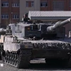 Binh sỹ Ukraine tham gia khóa huấn luyện trên xe tăng Leopard 2 tại Zaragoza, Tây Ban Nha, ngày 13/3/2023. (Ảnh: AFP/TTXVN)