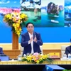 Thủ tướng Phạm Minh Chính chủ trì hội nghị. (Ảnh: Dương Giang/TTXVN)