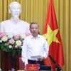 Chủ tịch nước Tô Lâm, Trưởng Ban Chỉ đạo Cải cách tư pháp Trung ương phát biểu kết luận cuộc họp. (Ảnh: Lâm Khánh/TTXVN)
