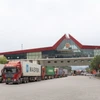 Phương tiện xuất nhập khẩu qua cửa khẩu quốc tế Hữu Nghị. (Ảnh: Quang Duy/TTXVN)
