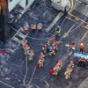 Hiện trường vụ cháy nhà máy sản xuất pin lithium ở Hwaseong, Hàn Quốc, ngày 24/6/2024. (Ảnh: Yonhap/TTXVN)