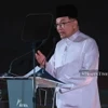 Thủ tướng Malaysia Datuk Seri Anwar Ibrahim phát biểu tại sự kiện. (Ảnh: Straits Times)