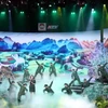 Một tiết mục trong Chương trình giao lưu nghệ thuật “Hướng về biên giới, biển, đảo Tổ quốc” lần thứ 10 năm 2023. (Ảnh: Xuân Khu/TTXVN)