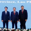 Đại biểu Campuchia-Lào-Việt Nam tại sự kiện. (Ảnh: Phạm Kiên/TTXVN)