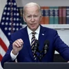 Tổng thống Mỹ Joe Biden công bố kế hoạch xoá nợ sinh viên trong bài phát biểu tại Nhà Trắng ở Washington DC., ngày 24/8/2022. (Ảnh: AFP/TTXVN)