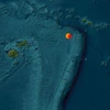 Trận động đất có độ lớn 6,6 làm rung chuyển Tonga. (Ảnh: USGS)