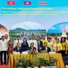 Lễ ký kết biên bản ghi nhớ hợp tác về lĩnh vực du lịch giữa 3 tỉnh Quảng Bình, Khammouane (Lào) và Nakhon Phanom (Thái Lan). (Ảnh: TTXVN phát)