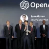 Giám đốc điều hành OpenAI Sam Altman (giữa) phát biểu tại Sự kiện Thúc đẩy Phát triển Bền vững thông qua AI An toàn, Bảo mật và Đáng tin cậy ngày 23/9 tại New York. (Ảnh: AP)