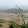 Khoảng 1.000ha lúa, cỏ chăn nuôi, ao cá tại 28 xã trên địa bàn huyện Thuận Châu bị ngập, nhiều căn nhà bị cuốn trôi, một số tuyến đường bị ngập, sạt lở. (Ảnh: TTXVN phát)