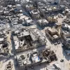 Cảnh đổ nát sau thảm họa động đất tại làng Atarib, tỉnh Aleppo, Syria, ngày 14/2/2023. (Ảnh: AFP/TTXVN)