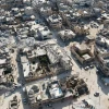 Cảnh đổ nát sau thảm họa động đất tại làng Atarib, tỉnh Aleppo, Syria, ngày 14/2/2023. (Ảnh: AFP/TTXVN)