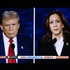 Cựu Tổng thống Mỹ Donald Trump (trái) và Phó Tổng thống Kamala Harris. (Ảnh: THX/TTXVN)