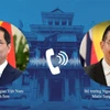 Bộ trưởng Ngoại giao Bùi Thanh Sơn điện đàm với Bộ trưởng Ngoại giao Thái Lan Maris Sangiampongsa. (Ảnh: TTXVN phát)