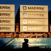 Tàu container của Hãng vận tải biển Maersk ở Copenhagen, Đan Mạch. (Ảnh: AFP/TTXVN)