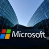 Biểu tượng Microsoft tại trụ sở ở Paris, Pháp. (Ảnh: AFP/TTXVN)