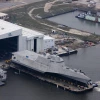 Hạ thủy tàu chiến ven biển USS Gabrielle Giffords (LCS 10) tại xưởng đóng tàu Austal USA. (Ảnh: U.S. Navy)