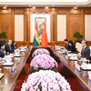 Ngoại trưởng Trung Quốc Vương Nghị hội đàm với người đồng cấp Bolivia Celinda Sosa Lunda tại Bắc Kinh, Trung Quốc, ngày 28/4/2024. (Nguồn: Xinhua) 