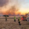 Lính cứu hỏa dập đám cháy rừng tại Parkerville, Australia ngày 23/11/2023. (Ảnh: AFP/TTXVN)