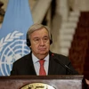 Tổng Thư ký LHQ Antonio Guterres yêu cầu Hamas trả tự do ngay lập tức và vô điều kiện cho các con tin. (Ảnh: AFP/TTXVN)