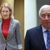 Đại diện cấp cao của Liên minh châu Âu (EU) về chính sách đối ngoại và an ninh Kaja Kallas (trái) và Chủ tịch Hội đồng EU Antonio Costa. (Ảnh: THX/TTXVN)