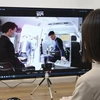 Thị trấn Chizu diễn tập giám sát bầu cử trực tuyến. (Nguồn: Kyodo)