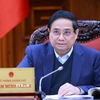 Thủ tướng Phạm Minh Chính chủ trì Phiên họp lần thứ tư của Ban Chỉ đạo tinh gọn bộ máy của Chính phủ. (Ảnh: Dương Giang/TTXVN)