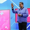 Tổng thống Venezuela Nicolas Maduro phát biểu trong một chương trình truyền hình ở bang Monagas ngày 11/3/2024. (Ảnh: AFP/TTXVN)