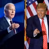 Tổng thống Mỹ Joe Biden (trái) và cựu Tổng thống Donald Trump. (Ảnh: AFP/TTXVN)