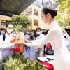 Bảo Ngọc tham gia hoạt động của “Earth Day-Everyday.” (Ảnh: PV/Vietnam+)