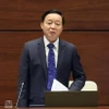 Phó Thủ tướng Chính phủ Trần Hồng Hà làm rõ các vấn đề liên quan và trả lời chất vấn của đại biểu Quốc hội. (Ảnh: An Đăng/TTXVN)
