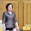 Bộ trưởng Bộ Nội vụ Phạm Thị Thanh Trà phát biểu. (Ảnh: Dương Giang/TTXVN)