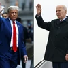 Tổng thống Mỹ Joe Biden (phải) và cựu Tổng thống Donald Trump. (Ảnh: AFP/TTXVN)