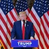 Cựu Tổng thống Mỹ Donald Trump phát biểu họp báo tại New York. (Ảnh: AFP/TTXVN)