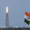 Vụ phóng tàu Chandrayaan-3 từ Trung tâm Vũ trụ Satish Dhawan tại bang Andhra Pradesh, miền Nam Ấn Độ ngày 14/7. (Ảnh: AFP/TTXVN)