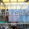 Biểu tượng Morgan Stanley tại trụ sở ở New York, Mỹ. (Ảnh: AFP/TTXVN)