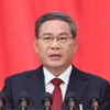 Thủ tướng Trung Quốc Lý Cường trình bày báo cáo của Chính phủ tại phiên họp Quốc hội ở Bắc Kinh ngày 5/3/2024. (Ảnh: THX/TTXVN)