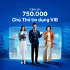 VIB tri ân khách hàng nhân sự kiện vượt mốc 750.000 thẻ tín dụng. (Ảnh: Vietnam+)