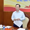 Phó Thống đốc Thường trực Ngân hàng Nhà nước Đào Minh Tú phát biểu và chỉ đạo tại hội nghị. (Ảnh: Vietnam+)