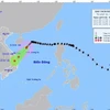 Hướng di chuyển của bão số 7 cập nhật lúc 4h sáng 11/11. (Ảnh: TTXVN phát)